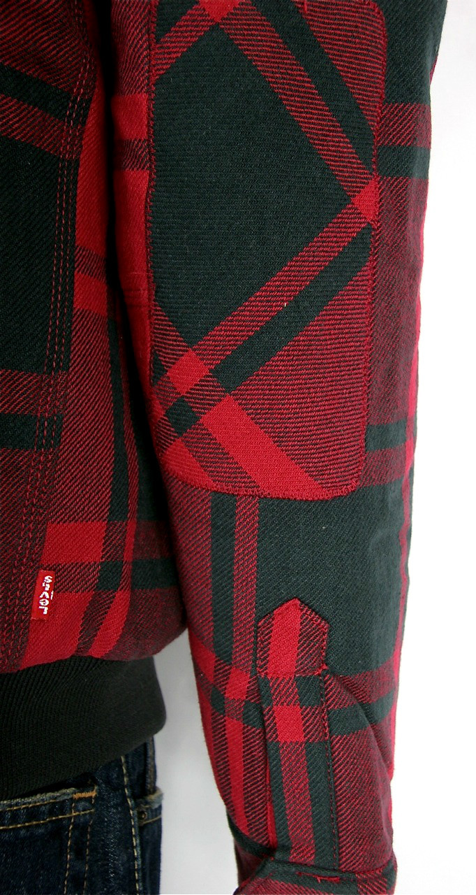 Levi's Red Plaid Quilted Jacket  Standard Fit Levi Strauss & Co Levis