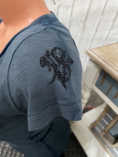 NWT! Buckle Velvet Stone Top Women's Studded Jewel Cross Sz S MFRP $59.95 - Picture 5 of 6