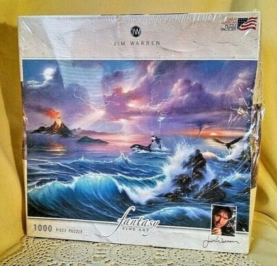 JIM WARREN PUZZLE 1000 PC NEW BEAUTY OF FURY 2008 FANTASY FINE ART #8795 OCEAN.