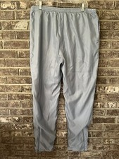 Vtg 90s Le Coq Sportif Men Size XL Gray Lined Nylon Joggers Zip Leg Sweatpants