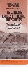 1940's Hot Springs State Park Thermopolis Wyoming Brochure