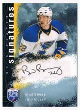 2007-08 UPPER DECK BE A PLAYER SIGNATURES BRAD BOYES AUTO ST LOUIS BLUES #S-BB
