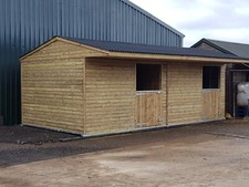 Timber/ Wooden Horse Stable can be mobile - Vale Stables Timber Buildings 12x20'