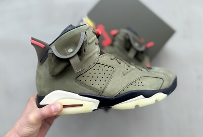 Nike Air Jordan 6 Retro Travis Scott Mid Olive Cement Reimagined Size 8 US