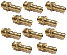  10 Pieces 3/8 HOSE BARB X 3/8 MALE NPT Brass Pipe Fitting Gas Fuel Water Air