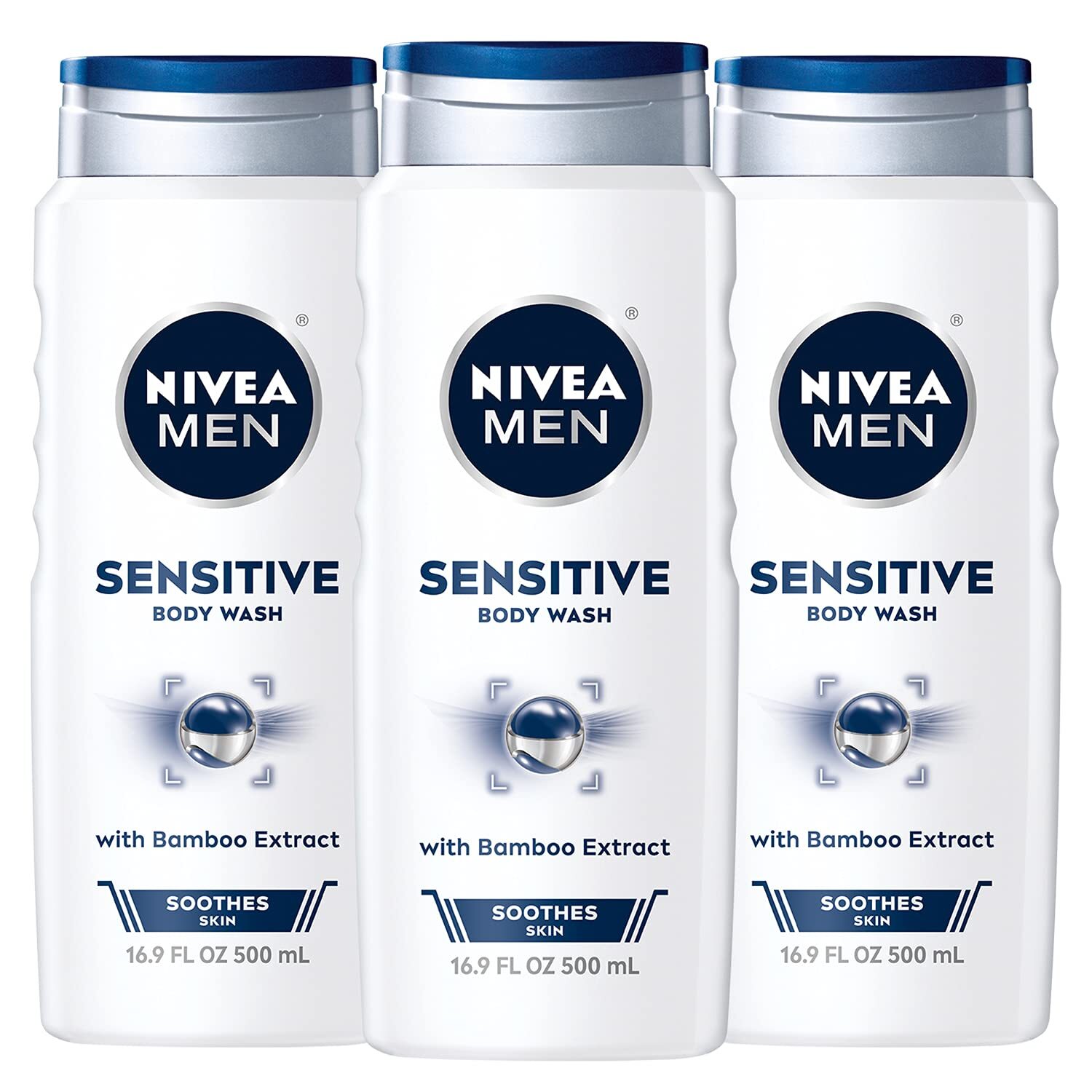 Sensitive Body Wash with Bamboo Extract 3 Pack of 16.9 Fl Oz Bottles