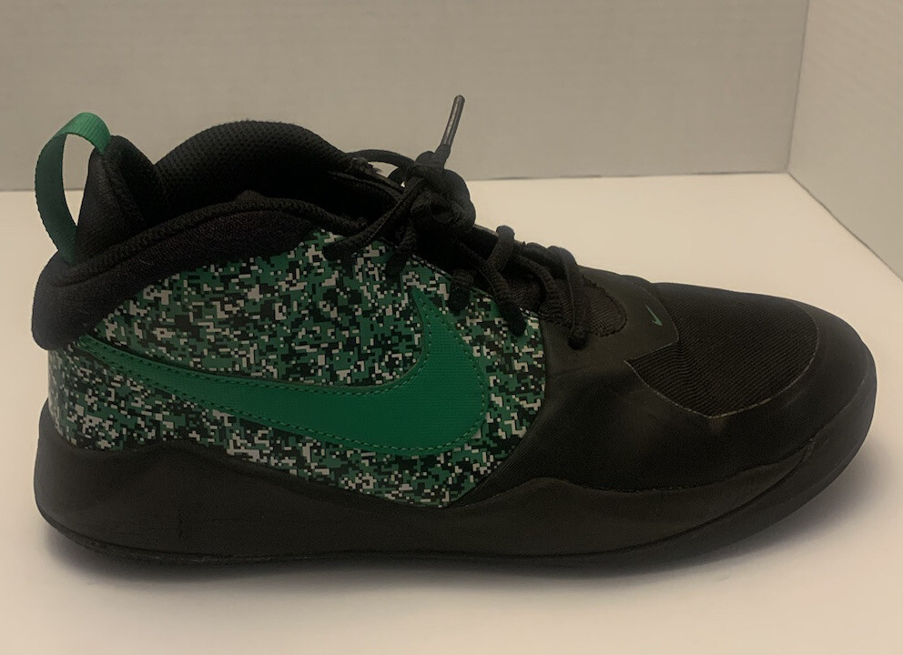 Nike Team Hustle D 9 Digi (GS) DC1992-001 Black Green Sneakers Shoes Boy\'s 6.5y Nike Black Green Sneakers Team Hustle Kids | Mercari main image 4