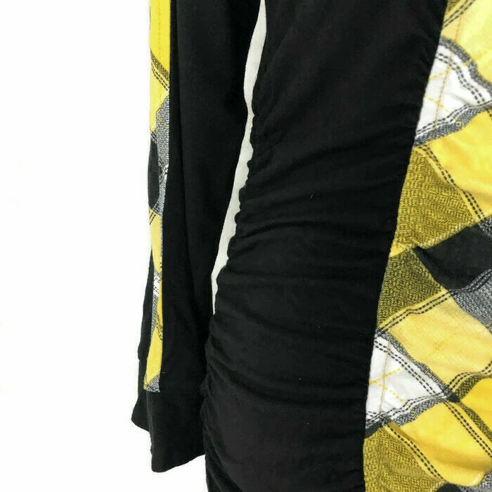 Vestido ceñido al cuerpo COOGI L grande vintage años 90 cuadros lados reunidos Foto 3 de 4