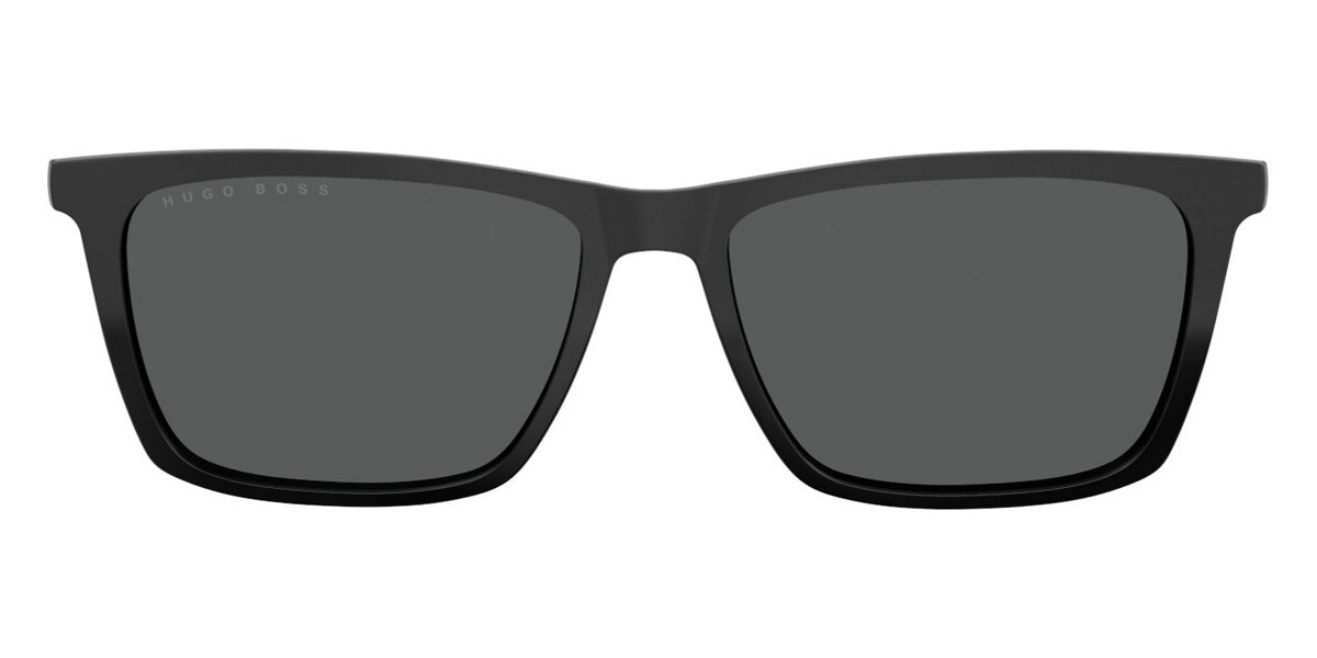 Hugo Boss 1151cs Matte Black Rectangle Sunglasses for Men 56mm New Authentic