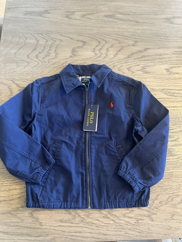 Polo Ralph Lauren Boys Navy Blue Cotton Zip-Up Jacket Size 5 NWT - Picture 2 of 8