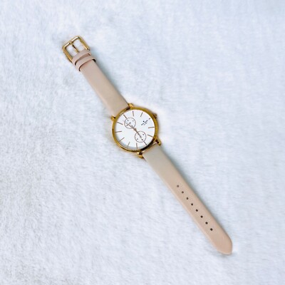 NEW KATE SPADE Gold Tone Watch with Dust Pink Leather Strap  display picture 1