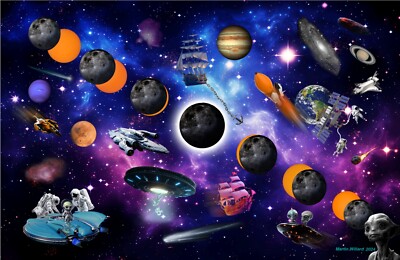 In the sea of space, a fun and fictional universe. Original composite.