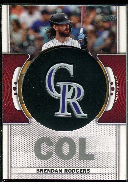 2023 Topps Patch Relic Card Brendan Rodgers #TLP-BR Colorado Rockies 