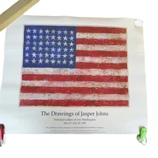 Drawings of Jasper Johns Poster National Gallery of Art 1990 Flag 1957