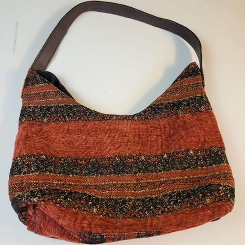 New Gold Coast Shoulder Hobo Bag Handbag - Rust, Black, & Gold Accents, Great - Picture 2 of 6