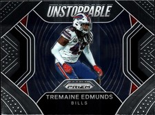 2020 Panini Prizm Football Unstoppable #4 Tremaine Edmunds BILLS