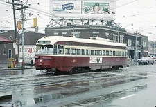 TTC 4443 (PCC) a COXWELL BLOOR car turning off of Danforth Ave 5 x 7 Photo