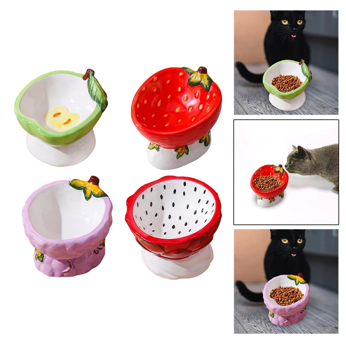 Ceramic cat best sale feeder