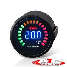 2 Digital Jdm Blue Led Rpm Tachometer Volt 52mm Car Gauge Meter For Honda