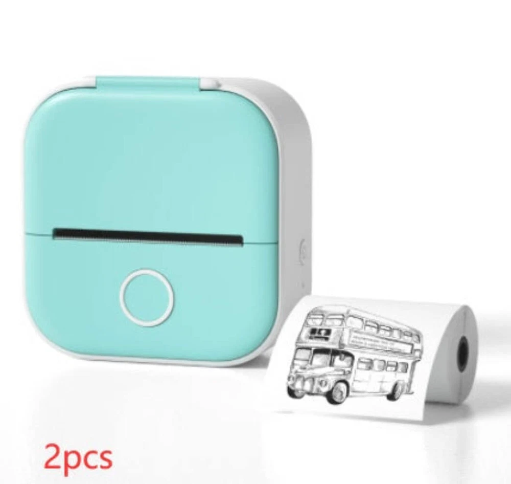Portable Mini Thermal Label Printer for Home Photos Student Study Error Notes
