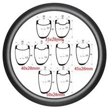 Cerchi asimmetrici in carbonio per bici da strada 28 mm larghezza 21 mm interni larghi cerchi in carbonio da strada 
