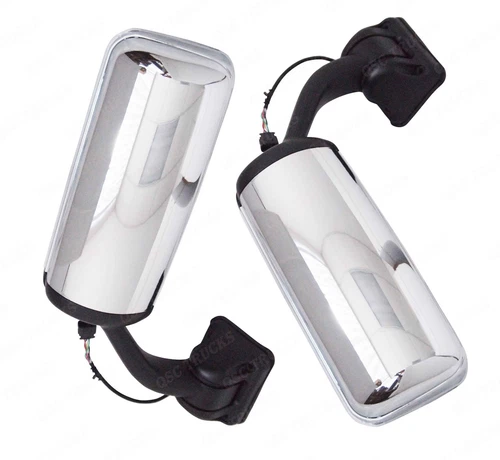 QSC Left Right Chrome Power & Heated Door Mirror for Freightliner Cascadia 08-16