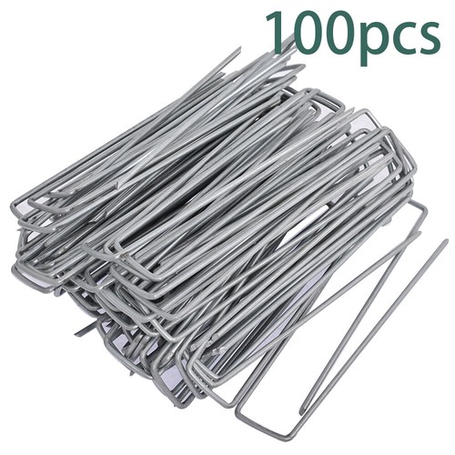 6" Galvanized Sod Staples 100/200/500/1000 Pack Landscape Staples Garden Stakes - Picture 26 of 26