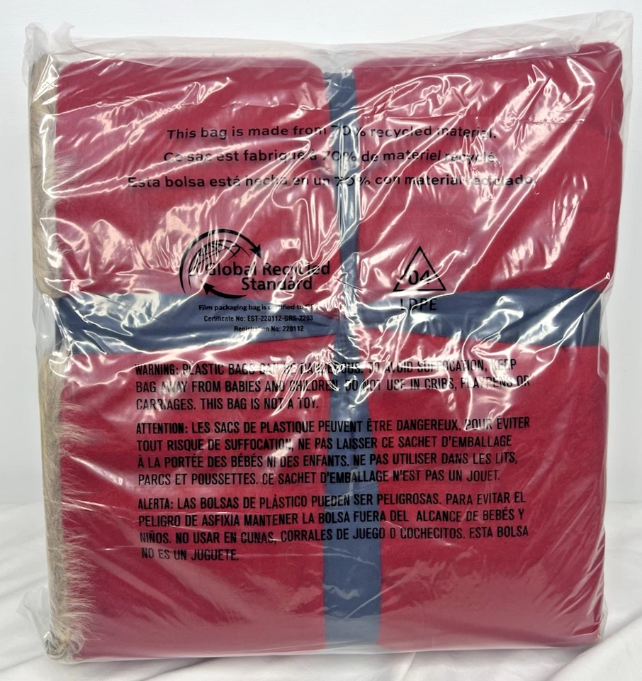 Pendleton Pottery Barn rojo Yakima piel sintética espalda rayas 60 x 80 tiro americano Foto 2 de 4