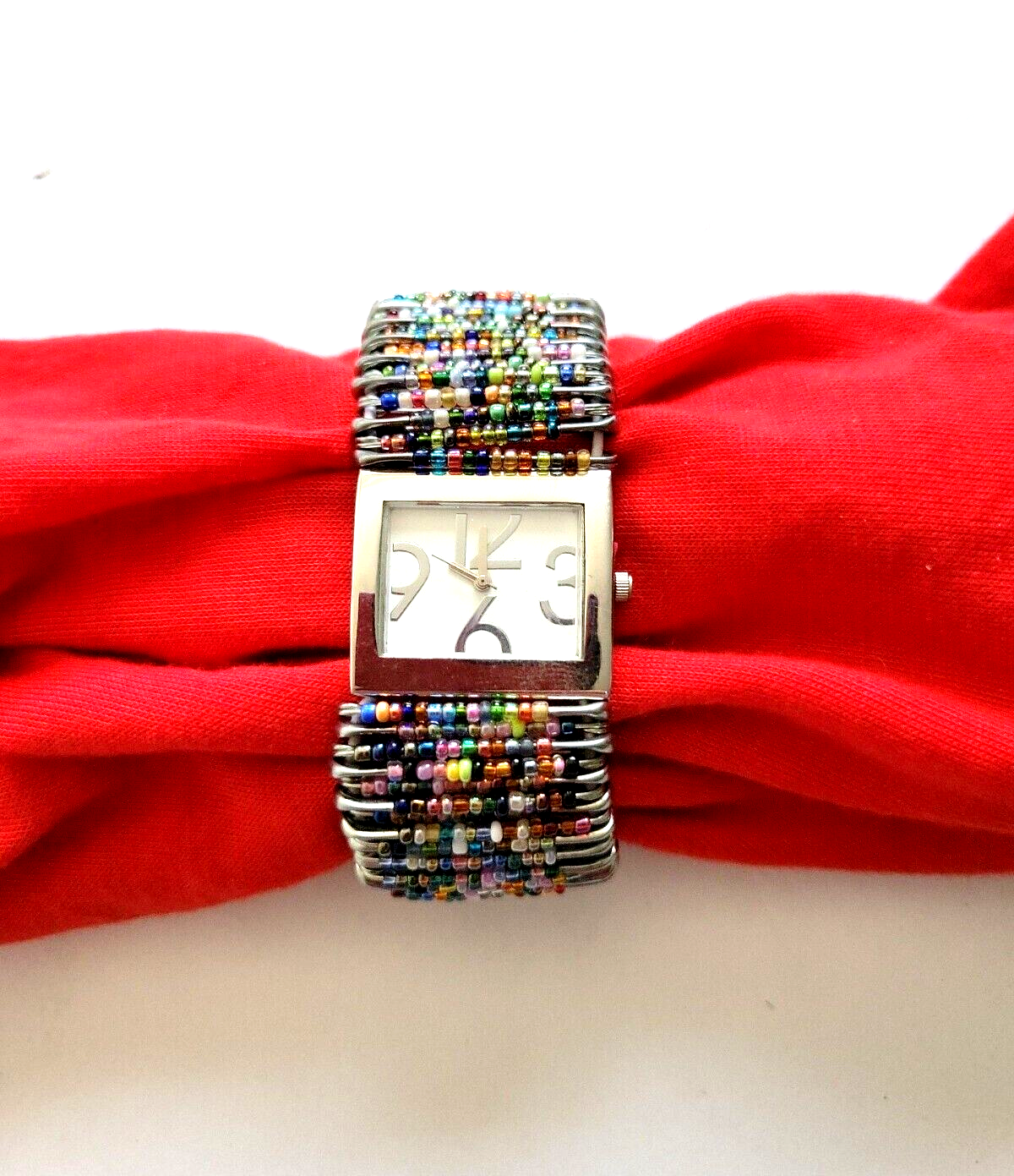 Colorful Boho Stretch Beaded Bracelet Vintage Eclectic Style-image