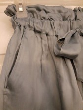 Cinq a Sept Jogger Pant Size Small Sky Blue Satin New