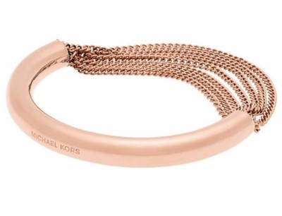 Michael Kors Modern Fringe Luxe Rose Gold Tone Chain Bracelet