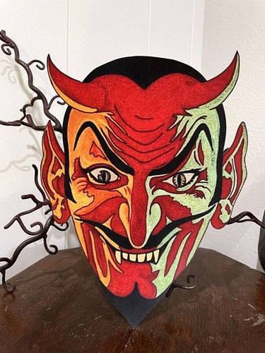 U Pick decorazione cartolina Halloween giallo, viso verde di ispirazione vintage - Foto 8 di 12