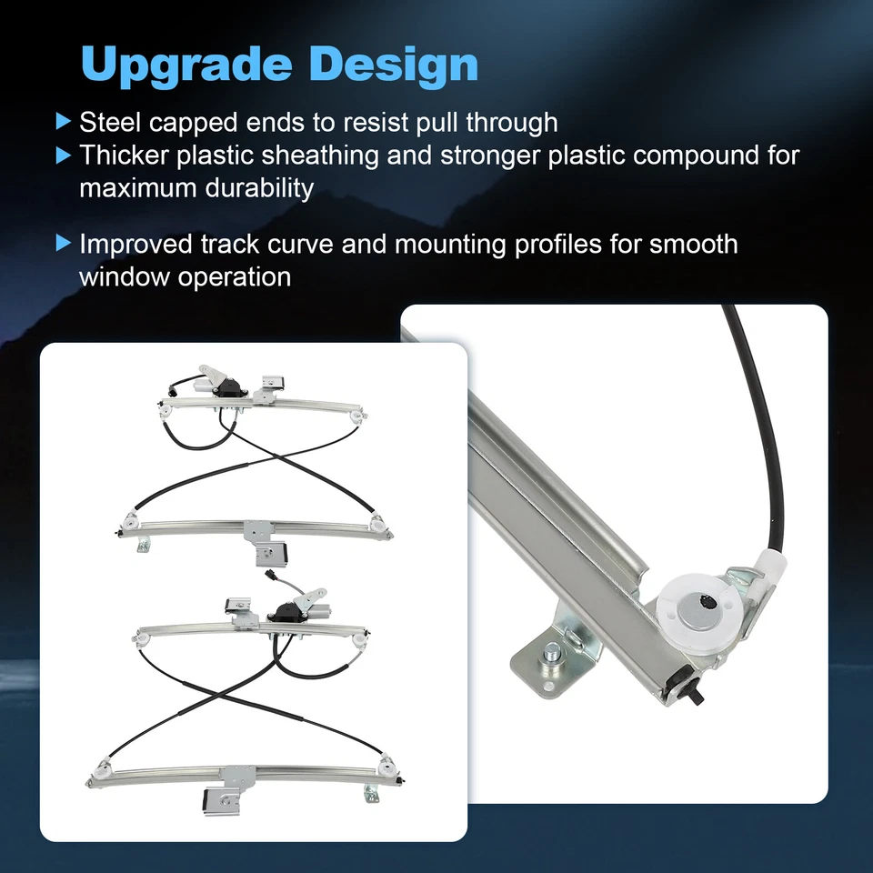Regulador de ventana eléctrica trasero izquierdo derecho con motor para GMC Yukon XL 2001-2006 Foto 4 de 4