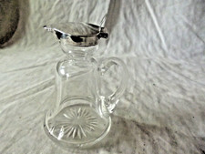 Antique Edward V11 Glass & Silver Whiskey Noggin Traditional Bell Shape 1906