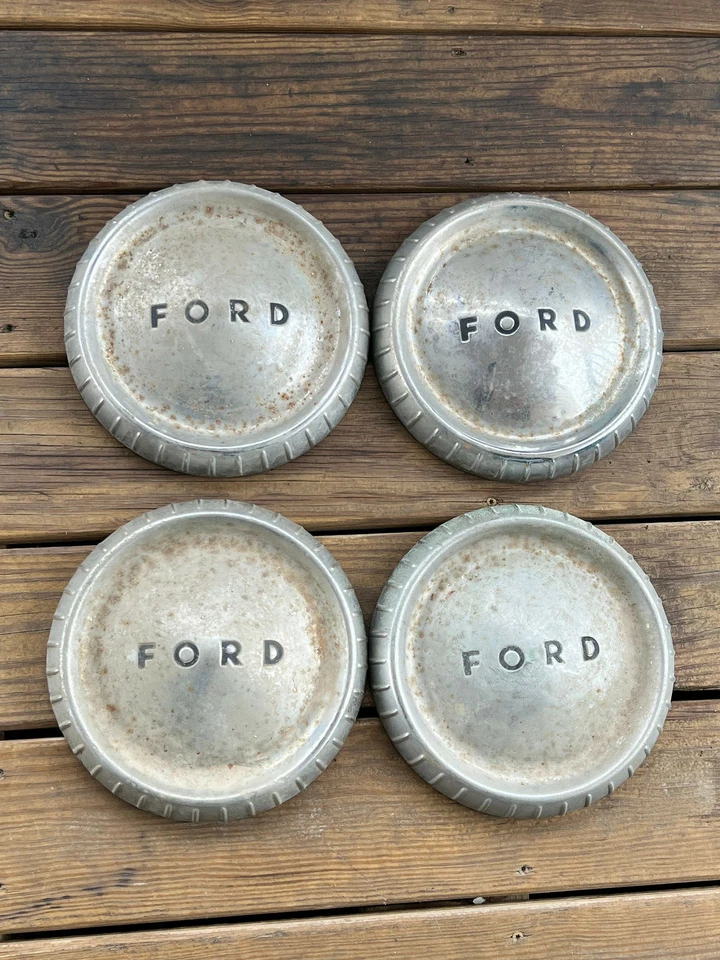 Juego de 4 cubiertas tapacubos tapacubos tapacubos tapacubos neumático 9" de colección Fomoco Ford Falcon Ranchero Foto 2 de 4
