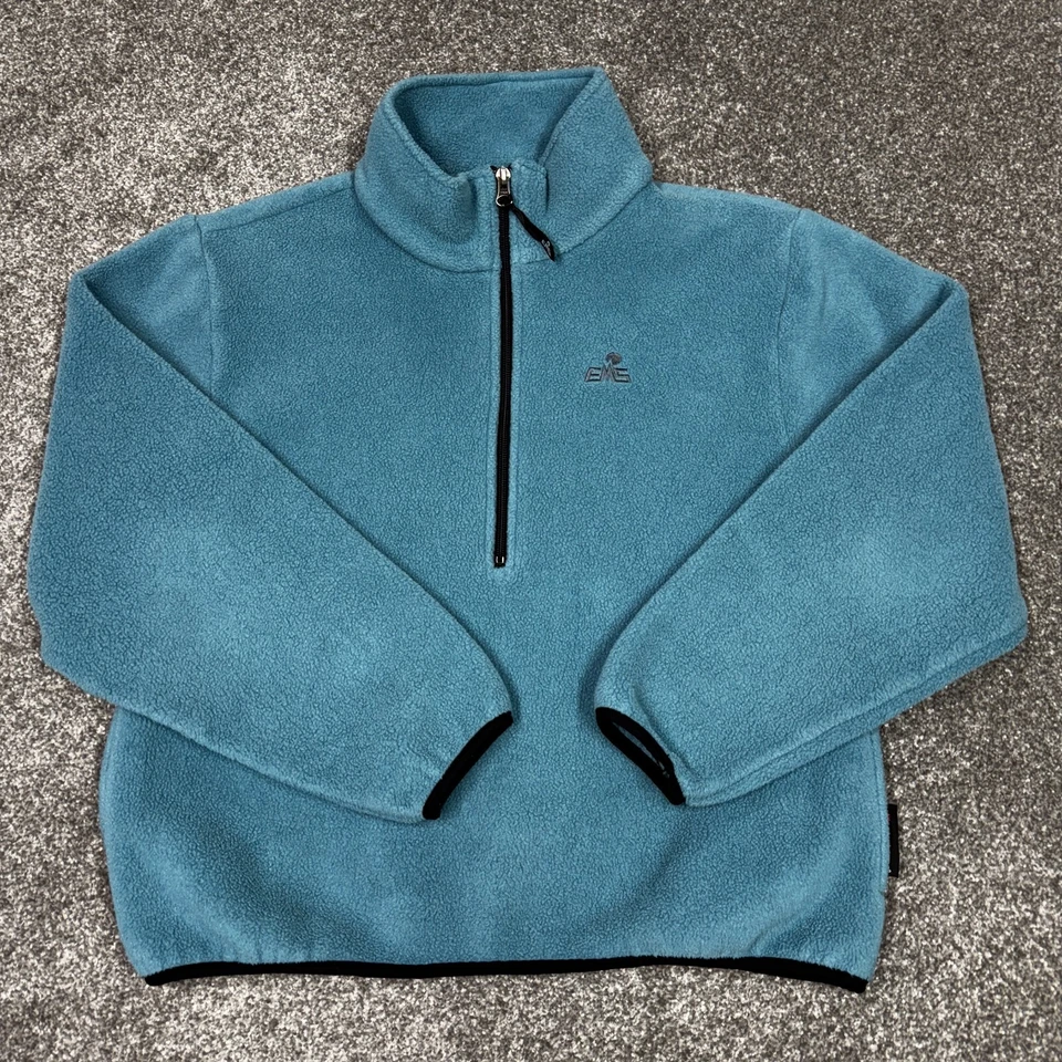 EMS Jacket Women Small Fleece Blue 1/4 Zip Hike Eastern Mountain Sports Vintage - Image 2 of 4