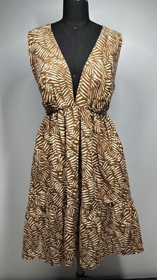 House of Harlow Women's Size Small Linen Brown Palm Mini Dress Cut Out Back | eBay House of Harlow Women's Size Small Linen Brown Palm Mini Dress Cut Out Back | eBay