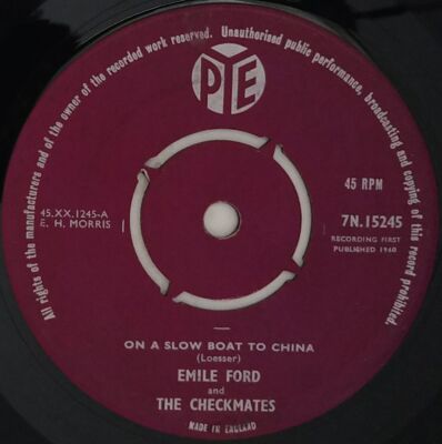 Emile Ford & The Checkmates On A Slow Boat To China 7'' Single (1960) 7N 15245