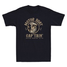 Camiseta de manga corta para hombre Motor Boat Captain Boating Humor Boatin Lake gráfica