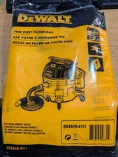 3-DEWALT DXVA19-4111. Fine Dust Bag Filter Wet/Dry Vacuum