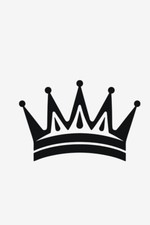 Crown Vinyl Sticker Decal King Queen - Choose Size  Color