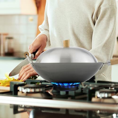 Helen's Asian Kitchen Carbon Steel Wok Stir Fry Pan, Assorted Sizes , Styles - Picture 30 of 54