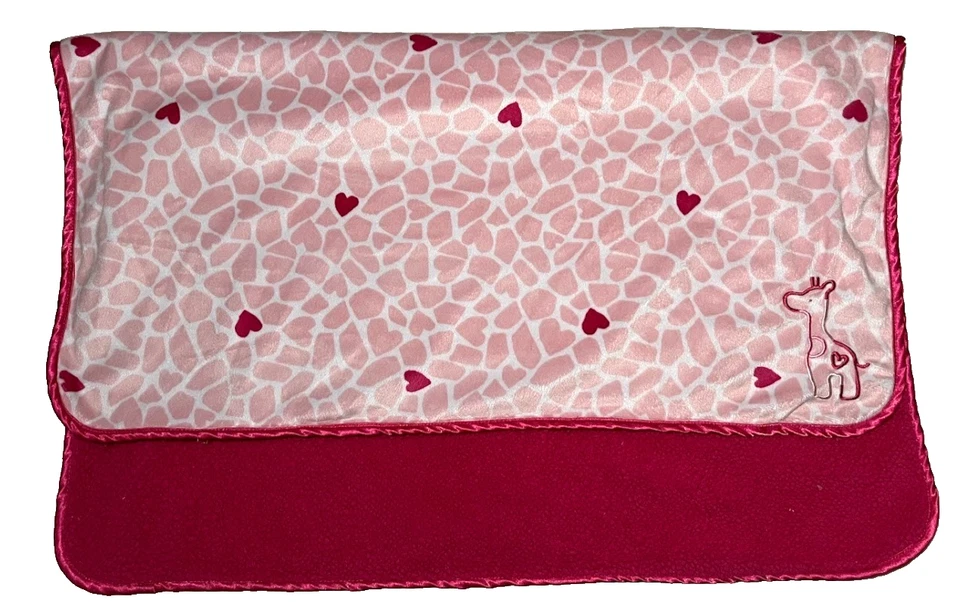 Детское одеяло Child Of Mine Carter's Pink Giraffe Heart принт шерпа безопасность Htf - Изображение 2 из 3