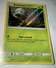 Bulbasaur Holo Rara 1/18 Card Detective Pikachu Pokemon TCG 2019 NM