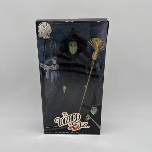 75th Anniversary The Wizard of Oz WICKED WITCH Barbie Doll Pink Label Mattel