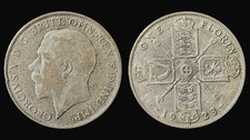 1923 King George V Florin Excellent Condition 11.15 grams 50% Silver 