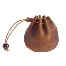 1 Pcs Mini Leather Drawstring Coin Purse Vintage Leather Coin Bag, Coin Organ...