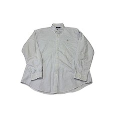 Polo Ralph Lauren Mens XL Classic Fit Blue White Striped Button Down Shirt
