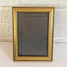 Vintage Gold WOOD Picture Frame .. MCM .. For 5 3.5