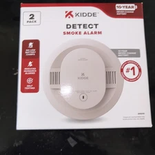 Kidde 10-Year Battery Smoke Detector with LED Warning Lights 2 Pack -Mdl: 20SD10